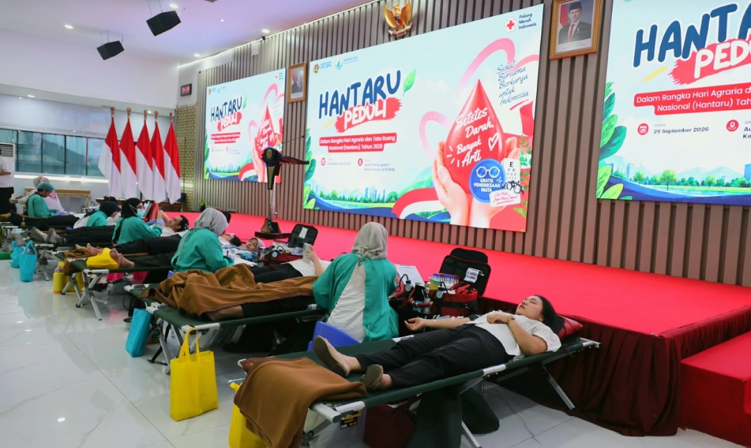 Gelar Aksi Peduli Sesama, Kementerian ATR/BPN Selenggarakan HANTARU Peduli Lewat Donor Darah