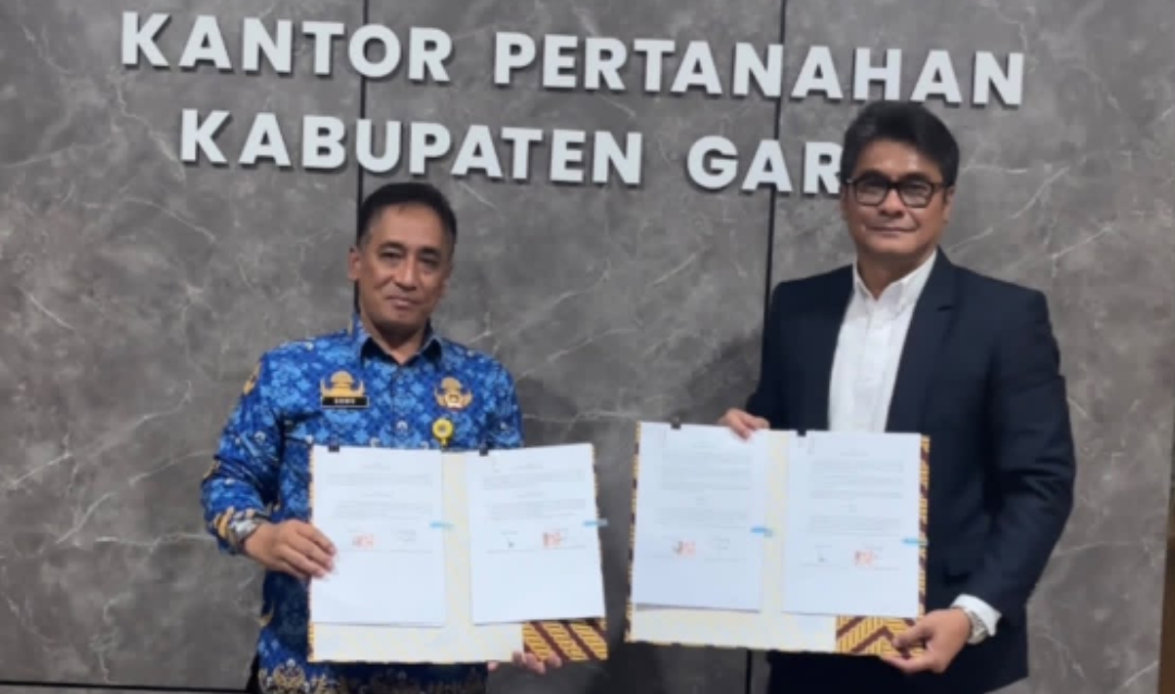 Bowo Widhiono Perkuat Sinergi ATR/BPN dan Bapenda Garut Lewat PKS Pengelolaan Data Pertanahan dan Pajak