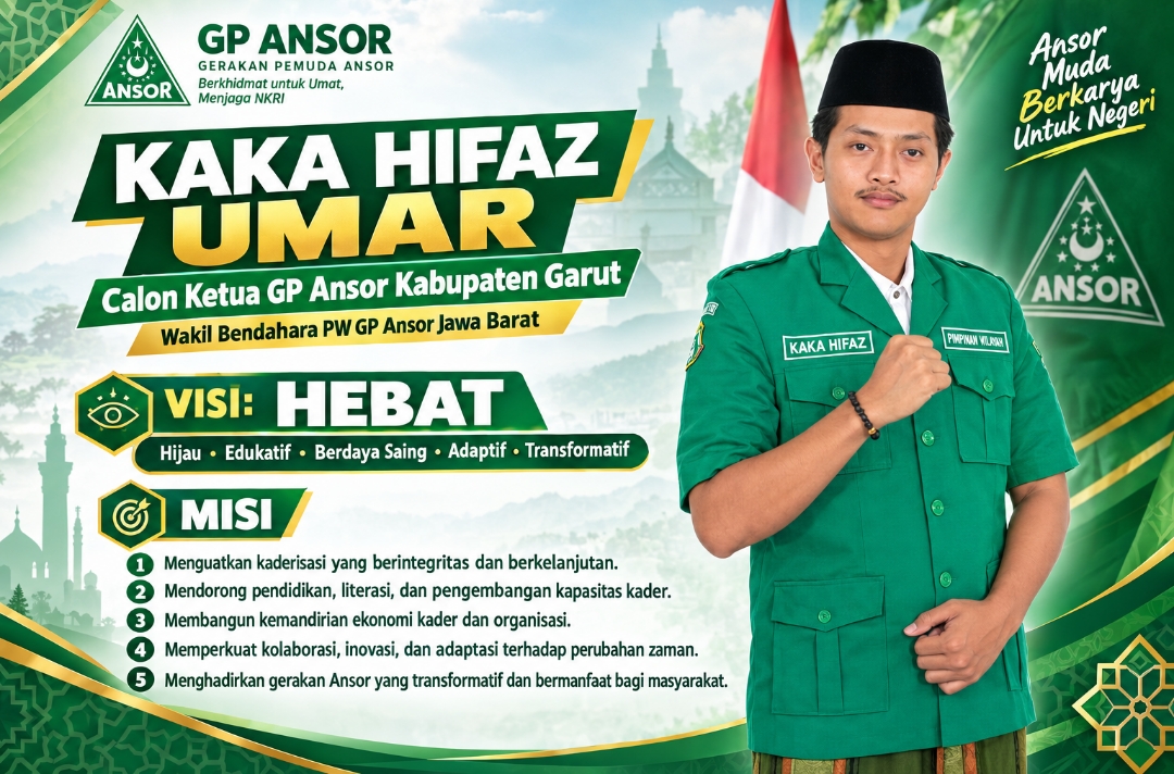 Jelang Konfercab GP Ansor Garut, Kaka Hifaz Umar Tawarkan Gagasan HEBAT untuk Kemandirian Kader