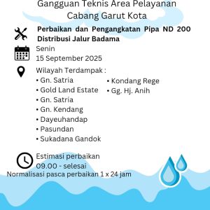 Gangguan Pasokan Air Bersih, PDAM Tirta Intan Lakukan Perbaikan Jalur Distribusi Badama